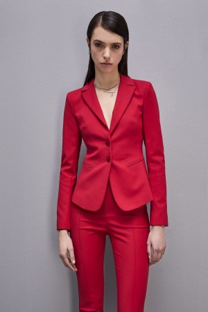 Patrizia Pepe 2-button Slim Jacket Rot | HSLZUJ-861