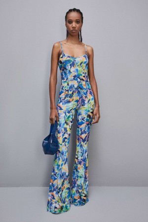 Patrizia Pepe Arty Splash Stretch Tulle Print Jumpsuit Mehrfarbig | DWISOT-134