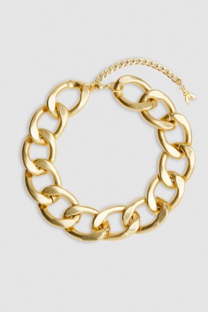 Patrizia Pepe Brass And Aluminum Necklace Gold | OWRJBF-674