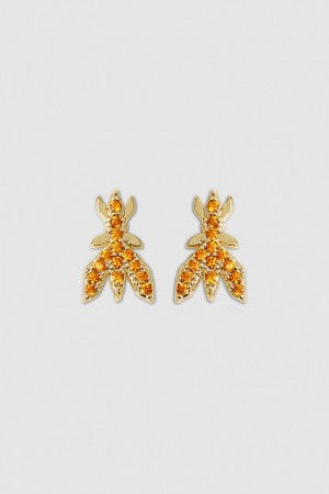 Patrizia Pepe Brass Earrings Orange | MIRTNJ-573
