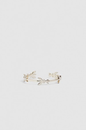 Patrizia Pepe Brass Fly Chain Bracelet Gold | GJNSRW-319