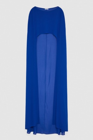 Patrizia Pepe Cape In Poly Georgette With Neckline On The Back Hellblau | XDZUSI-473