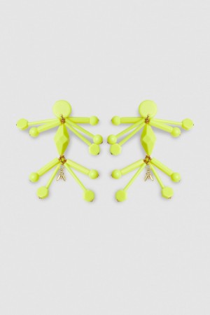 Patrizia Pepe Earrings With Techno Pop Fly Appliqué Gelb | BROFTS-593
