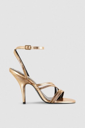 Patrizia Pepe Heeled Sandals Gold | CAOYMI-618