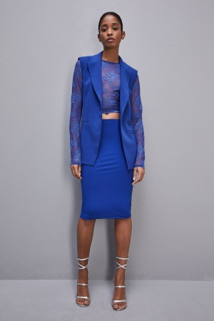 Patrizia Pepe Knee-length Pencil Skirt Hellblau | NYBADK-172