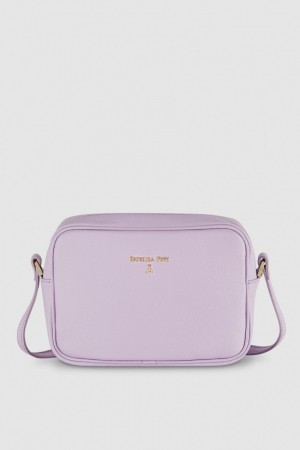 Patrizia Pepe Leather Camera Bag With Inside Pocket Lila | PDHROT-140