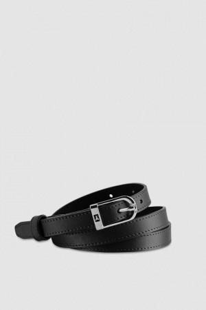 Patrizia Pepe Low-waist Smooth Leather Belt Schwarz | QXEIHO-208