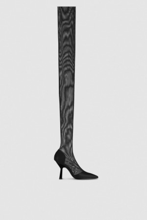 Patrizia Pepe Overknee Boots In Tulle Schwarz | QVTEDN-504