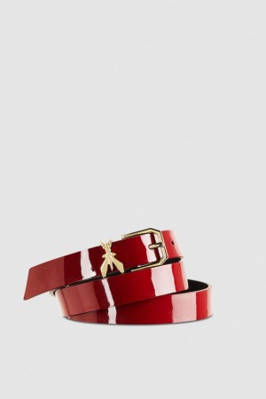 Patrizia Pepe Patent Leather Belt Rot | CHMPWY-349