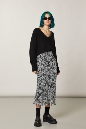 Patrizia Pepe Patterned Midi Skirt Weiß | TDREOU-256