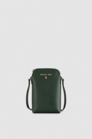 Patrizia Pepe Phone Holder With Shoulder Strap Grün | HGXDNK-072