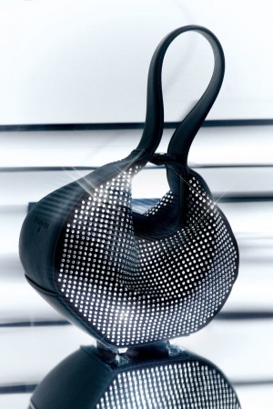 Patrizia Pepe Rhinestone Bangle Bag Schwarz | JRYWVC-045