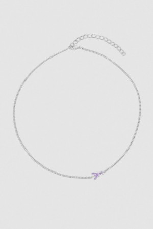 Patrizia Pepe Rhinestone Necklace Rosa | RVDIEB-875