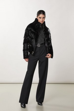 Patrizia Pepe Short Padded Down Jacket Schwarz | CIXJUN-516