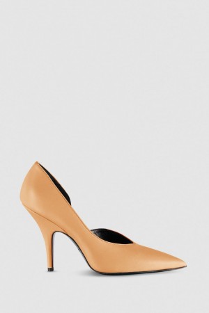 Patrizia Pepe Smooth Leather Pumps Beige | QOPRCL-576
